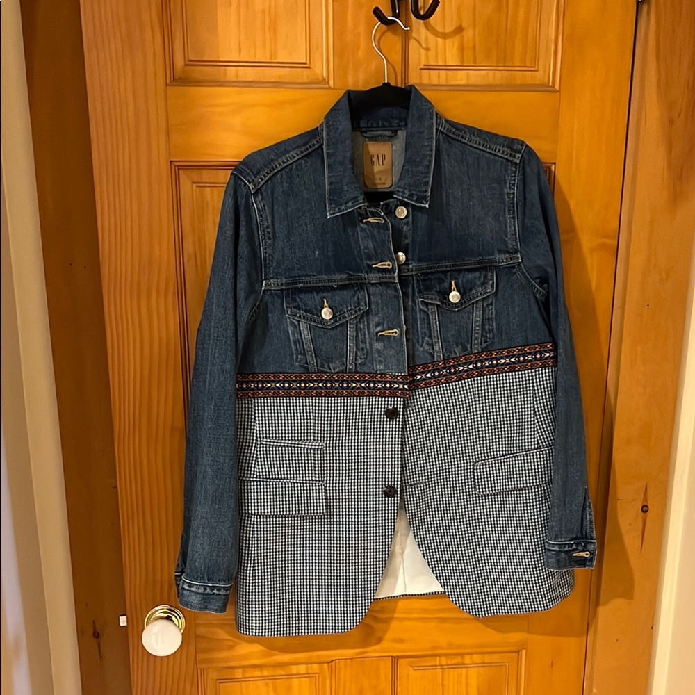 Upcycled GAP Blue and Black Jean Jacket & Blazer Combo